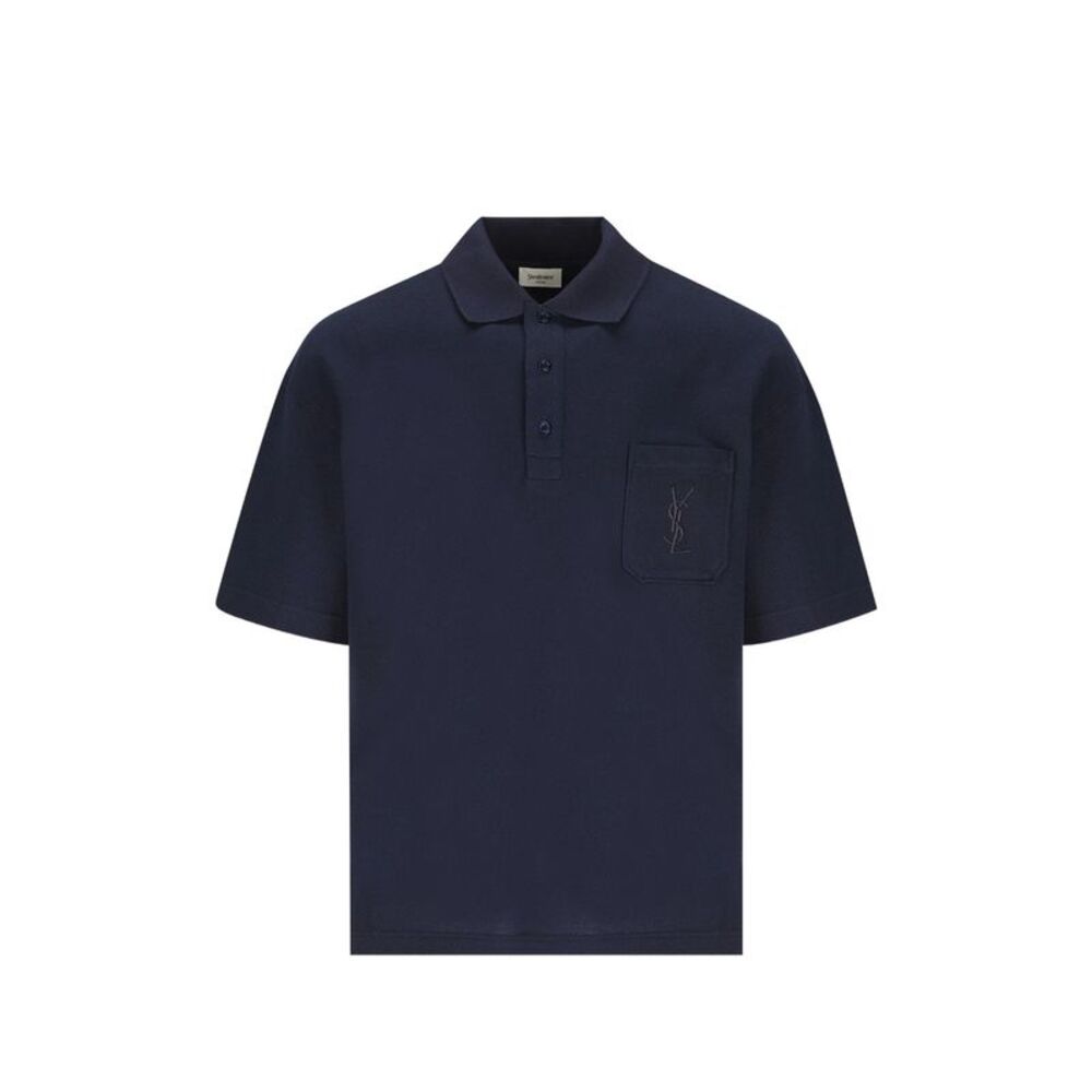 Saint Laurent Blue Polo Shirts Men
